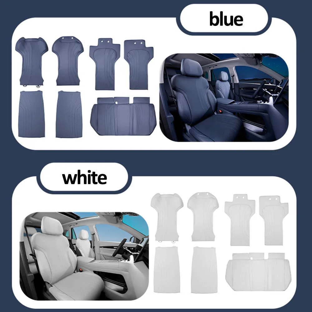 7 Pcs Four Seasons Universal Seat Cushion Cover For Geely EX5 Galaxy E5 2024 2025 2026 Original Car Color Seat Leather Cove - Image 5