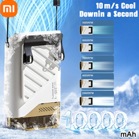 Xaiomi Portable Waist Fan with Belt Clip Light Mute Five Hole New Neck Hanging Fan Suitable for Outdoor Travel of Office Desk