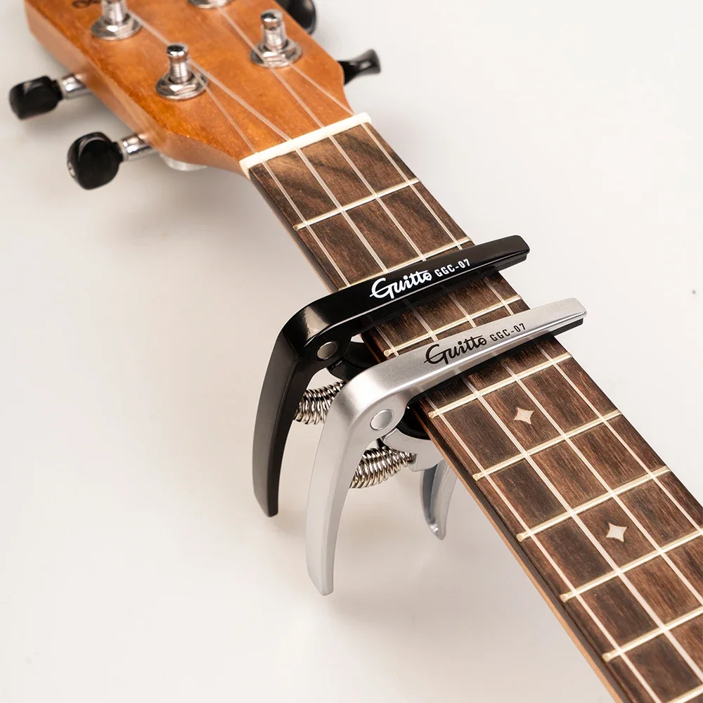 GUITTO GGC-07 Ukulele Capo Quick Zinc Alloy Ukelele Change Tuning Clamp 4 Strings Hawaii Guitar Capo Guitar Parts & Accessories