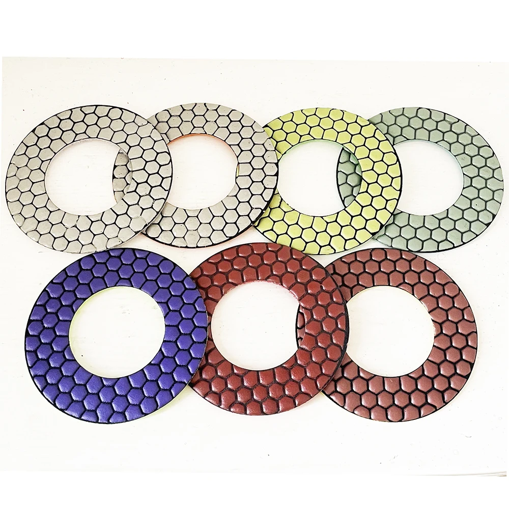 1Set 7Pcs 130mm Diamond Dry Polishing Pad For Grinding Granite Stone Concrete Marble Grinding Disc Abrasive Tools