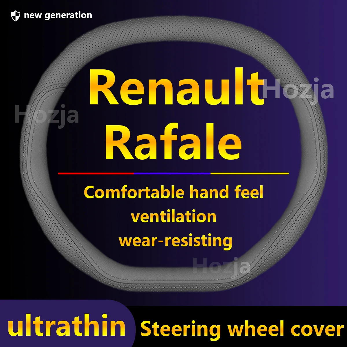 

Leather Car Steering Wheel Cover For Renault Rafale Scenic E-Tech 2024 High-end Non-slip Auto Accessories