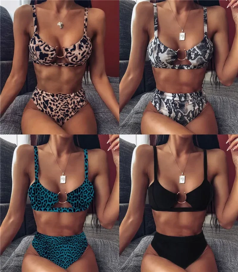

2025 Hot High Waist Bikini Push Up Skinny Bathing Swimwear Women Stroj Kapielowy Monokini Mujer Banador Maio Biquini Badpak