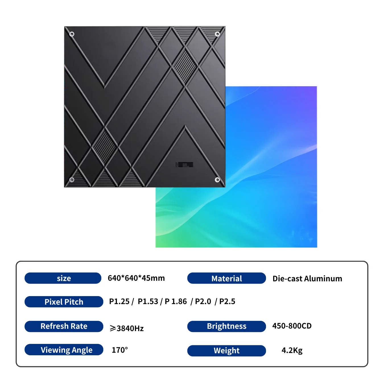 Indoor LED P1.53 Small-pitch 4K Ultra-high-definition Full Color High Contrast Commercial Display 600cd Brightness 3-Year