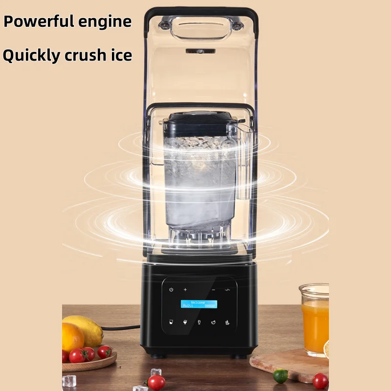High-Quality Fully Automatic 2L Ice Slush Mixer Noise Reduction Function Intelligent Ice Crushing And Cream Mixture Blender