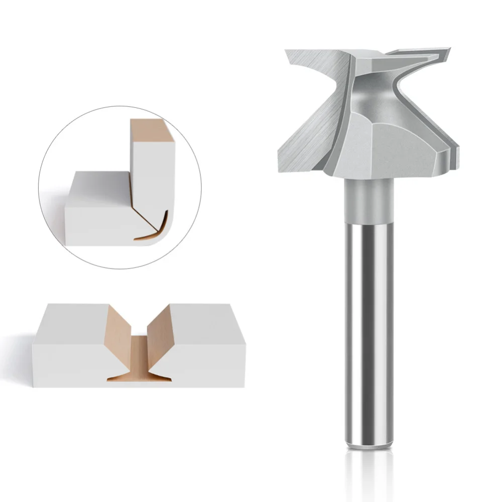 Rounded Lock Miter Router Bit Carbide Tenon Milling Cutter Woodworking Curved Joint Making Router Bit For Furniture Wood