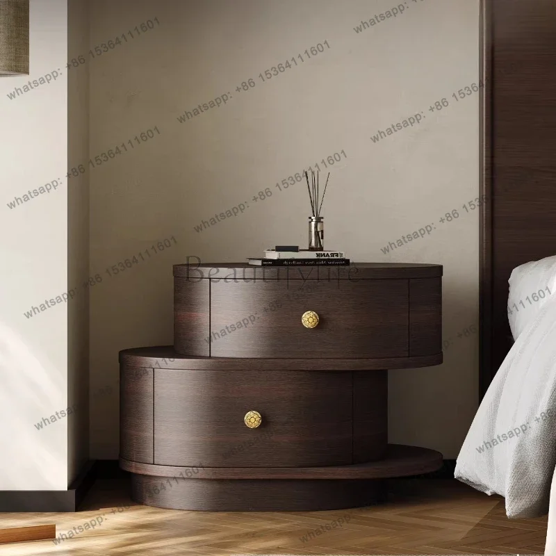 

yj57 Pre-style solid wood bedside table bedroom home storage storage designer chest of drawers