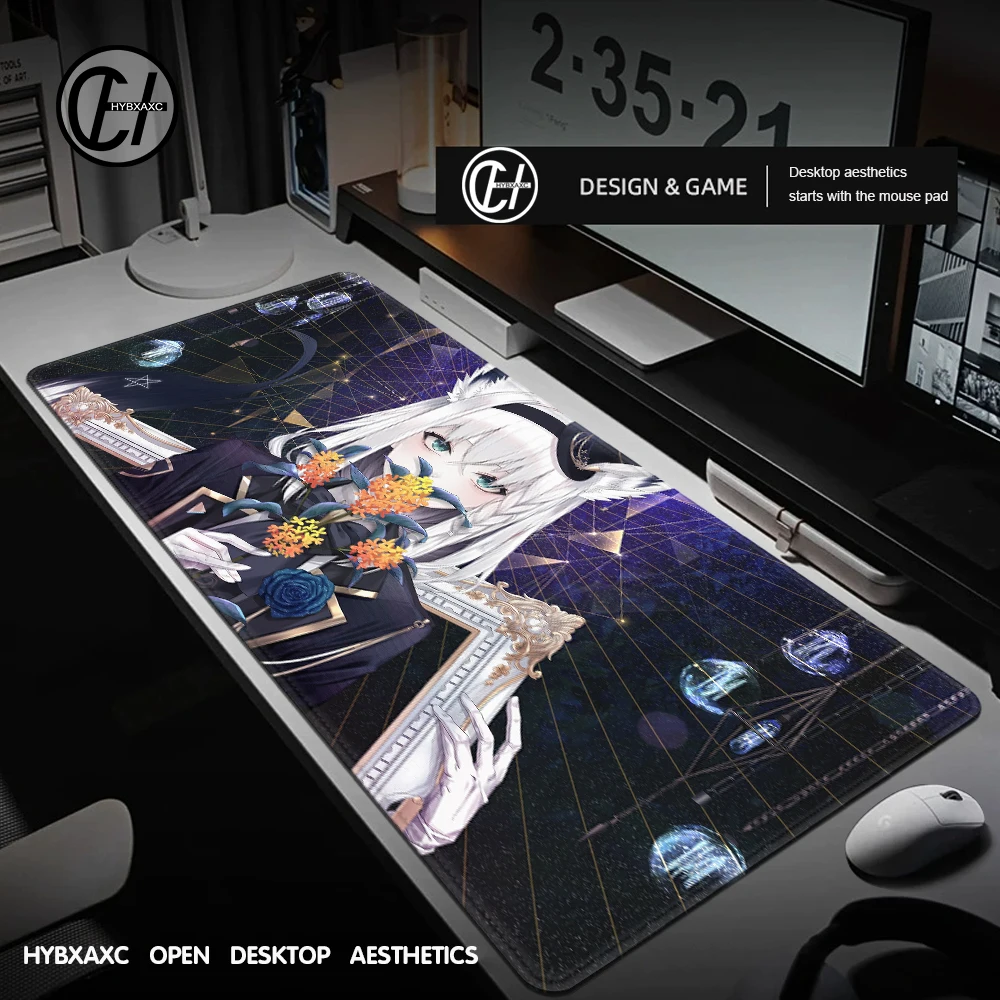 

Игровой коврик для мыши 1200x600 Hololive Shirakami Fubuki, коврик для клавиатуры на заказ, настольный коврик для ноутбука, мягкий противоскользящий настольный коврик, коврик для мыши