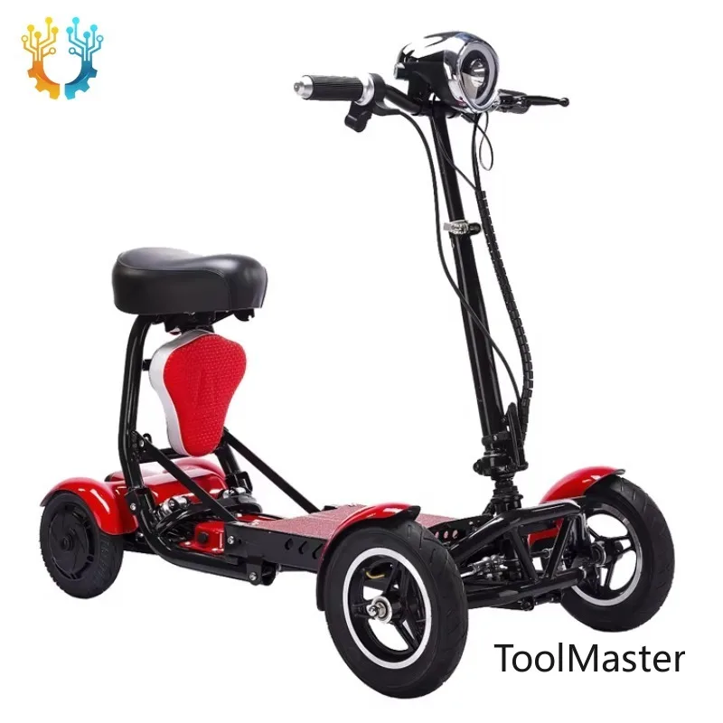 

【2026】Lightweight Four-wheel Electric Scooter For Adults Foldable Brushless Mobility Scooter For The Disabled Max Load 120kg