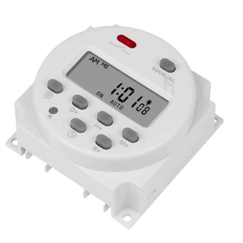 SINOTIMER 1 Second Interval 12V Digital LCD Timer Switch 7 Days Weekly Programmable Time Relay Programmer CN101S
