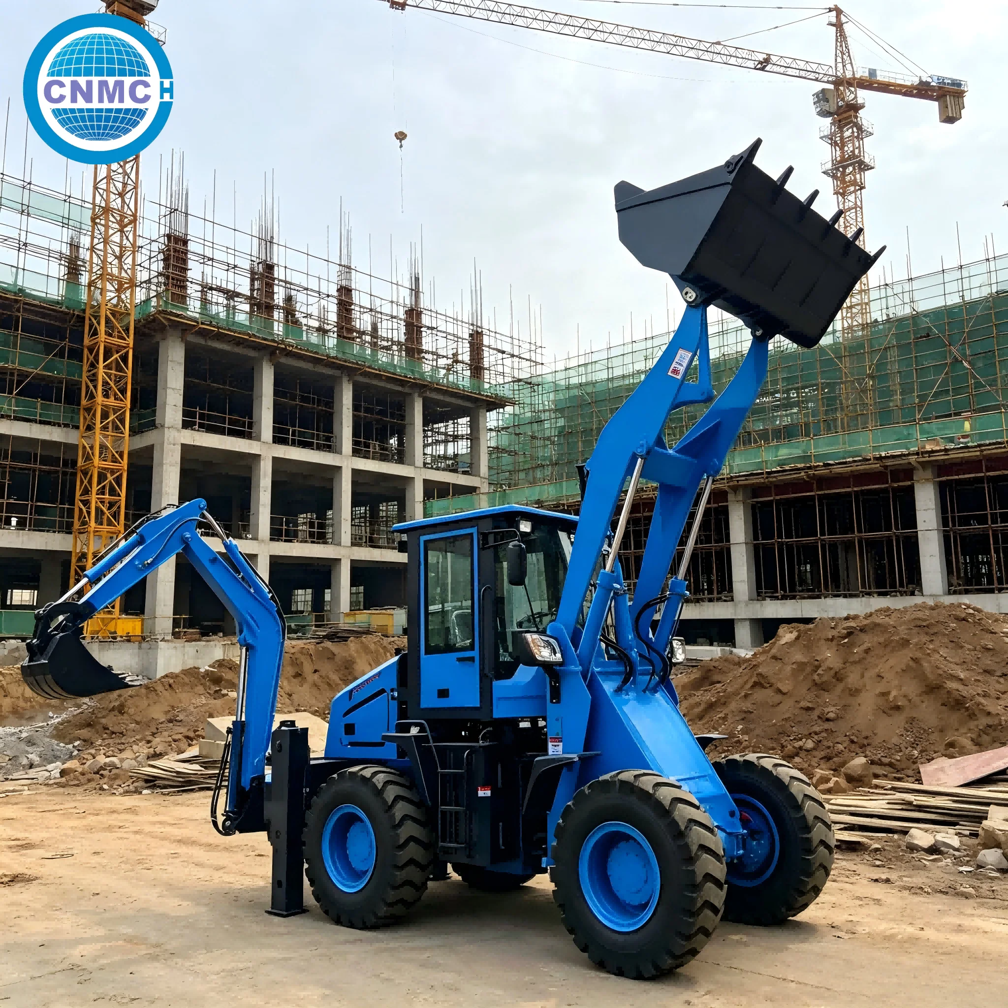 CN10-80 Wheel Excavator Loader H-frame leg 6 Ton Backhoe Excavator Digger Two-End Operation EPA CE Certified Garden Farm Use