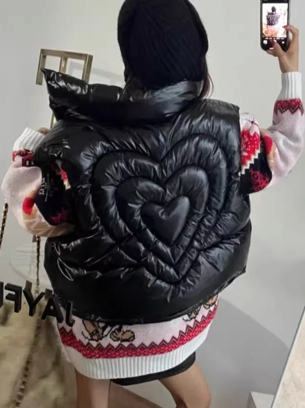 

Women's ort Quilted Jaet Vest Lightweight Warm Commute Sle Stand Collar down Cotton Coat Vest Winter Faion