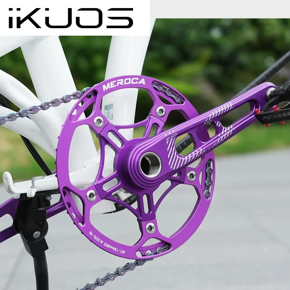 iKUOS Hollow Crank 170mm 130BCD 5 Bolt Spider Direct Mount Crankset for Dahon FNHON Folding Bike