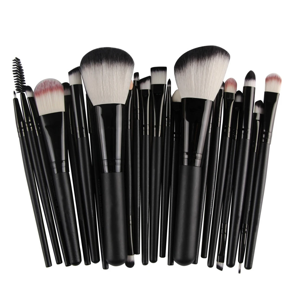 

22Pcs Professional Makeup Brush Set Cosmetics Tools Nylon Fiber Foundation Eyebrow Kit Natural Finish Daily Use