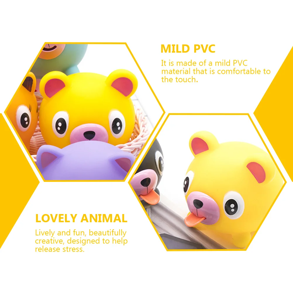 Funny Tongue Popping Rabbit Stress Relief Shape for Kids and Adults Soft Squeak Sensory Fidget Decompression Plaything