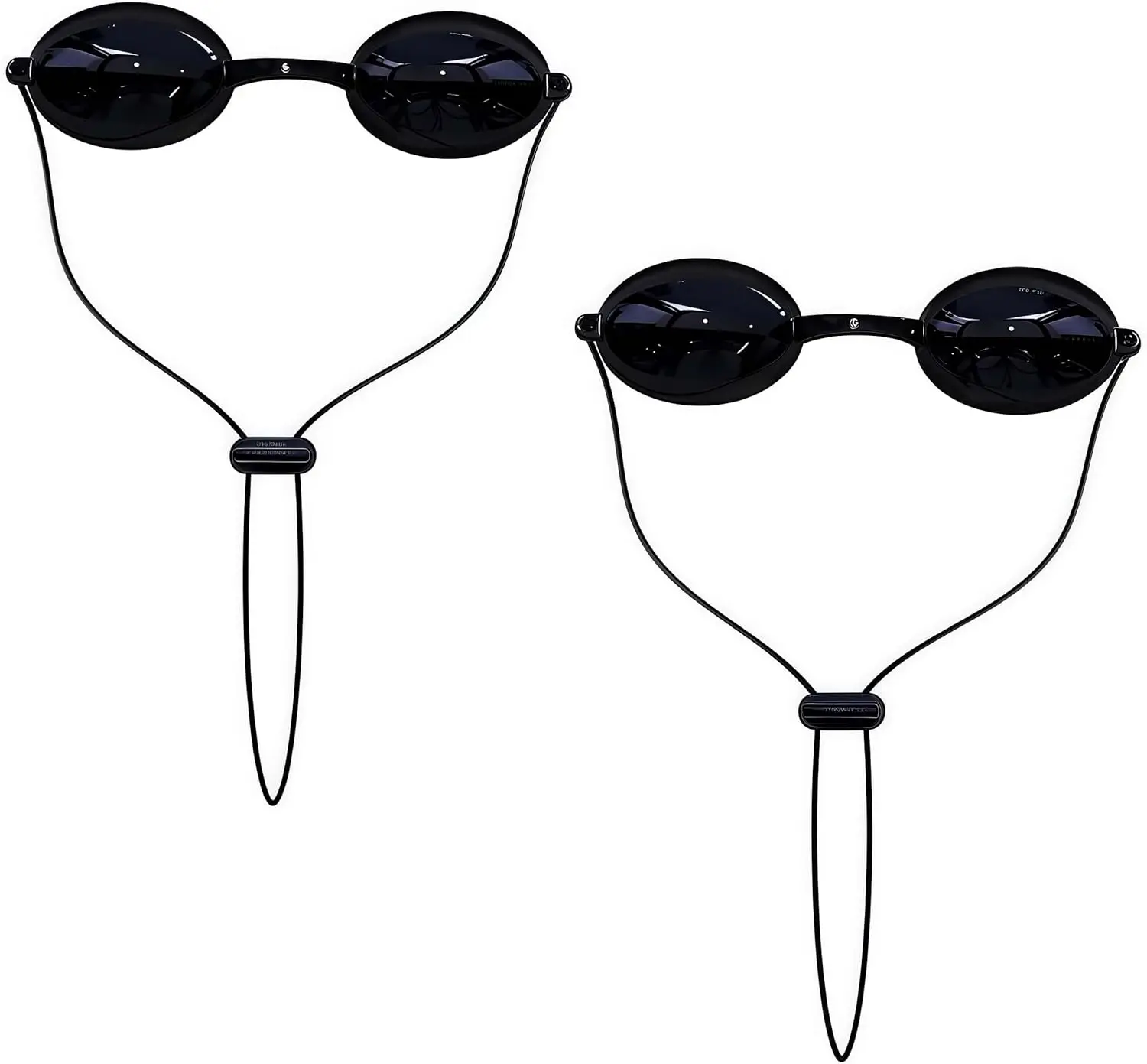 

Transparent Safety Goggles Pack of 2, Tanning & Eye Protection with Storage Cases