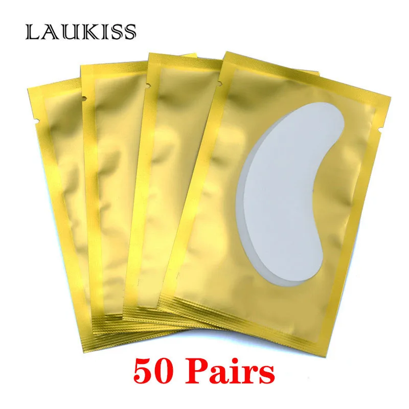25/50/100 paar Augen Patches Unter Wimpern Pads für Gebäude Papier Patches Rosa Lint Kostenloser Aufkleber für Falsche Wimpern LAUKISS
