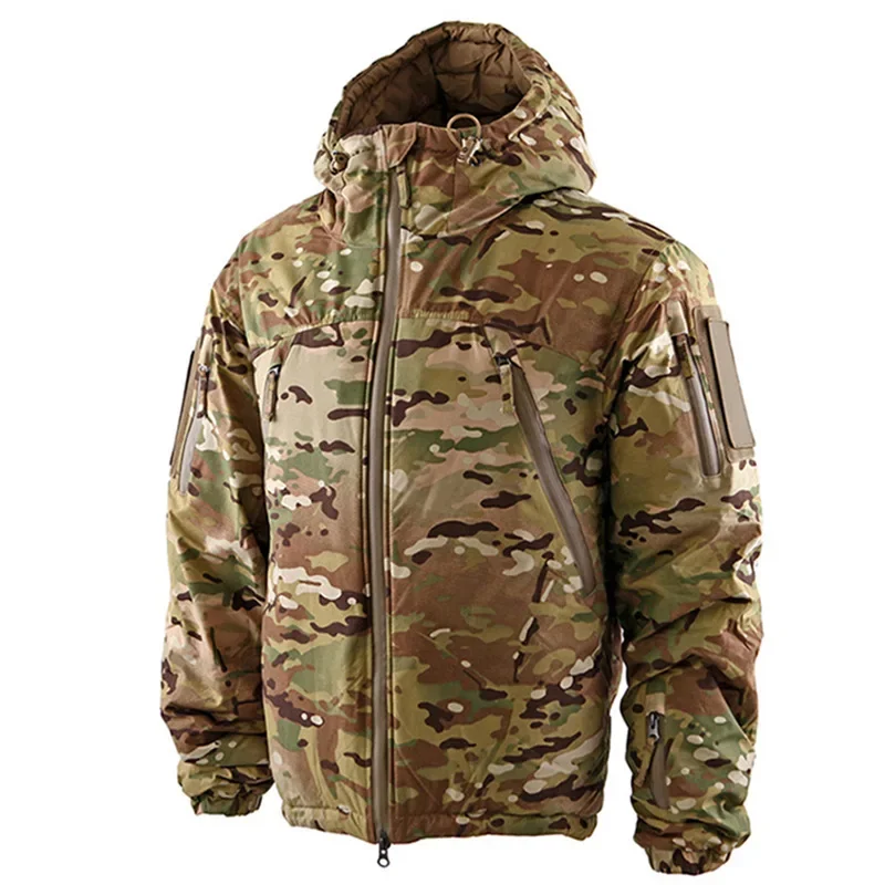 Solomon-Veste à capuche en coton tactique multi-poches, veste résistante au froid, nouvelle technologie, camouflage chaud