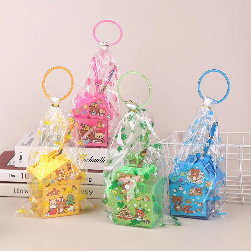 6Pcs Cartoon Pen Container Set Cute Pencil Eraser Ruler Pencil Sharpener Scissors Kit Pen Holder School Stationery Supplies