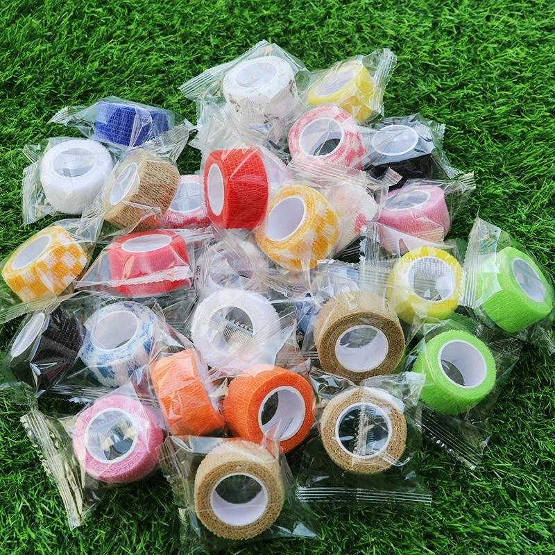 12roll 2.5cm*4.5m Non Woven Elastic Self Adhesive Bandage Cohesive Bandage for Sports Fixing Finger Wrist Leg