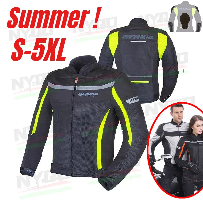 benkia-men's-and-women's-motorcycle-riding-jacket-summer-breathable-racing-motorcycle-suit-anti-fall-commuting-protective-gear