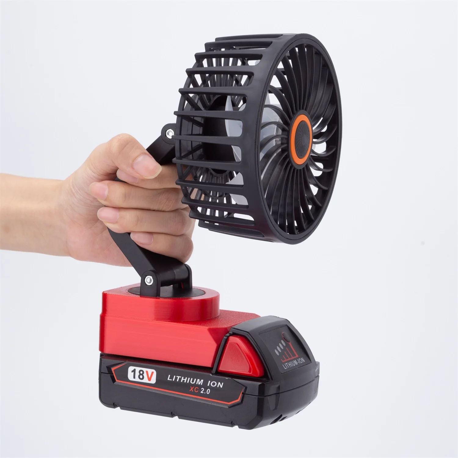 

Suitable for Milwaukee 18/20V Lithium Battery Adapter Cordless Fan Portable Multi-angle Workshop on-site Fan Power Tool