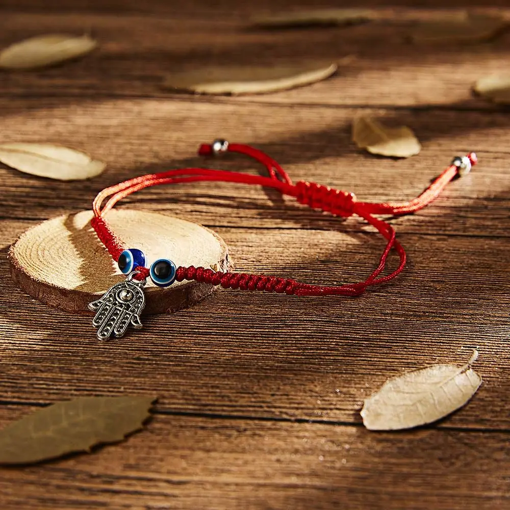 5 Style Woven Lucky Red Thread Beads String Hand Braided Bangles Bracelets Jewelry Fashion Accessories