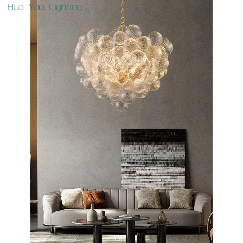 

Стеклянные шарообразные декоративные потолочные люстры: современные дизайнерские подвесные светодиодные светильники для дома, оригинальные лампы для гостиной