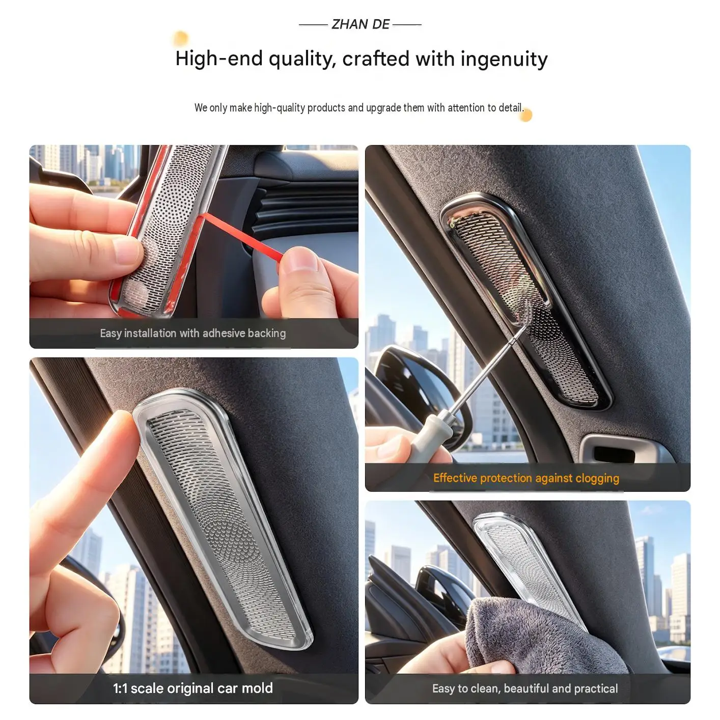 [Fast Shipping] XPENG L03 2026 Front A-pillar Stainless Steel Air Vent Protective Cover/Air Conditioner Vent Dust Cover