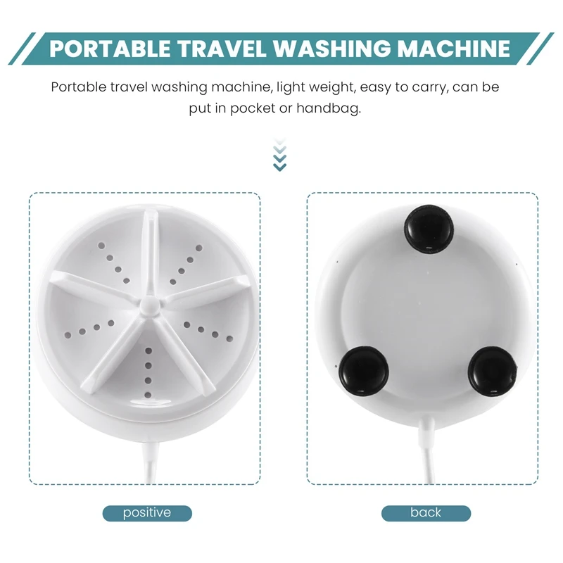 Personal Rotary Washing Machine, Portable Ultrasonic Turbine Technology, Dirt Washing Machine For Family Travel