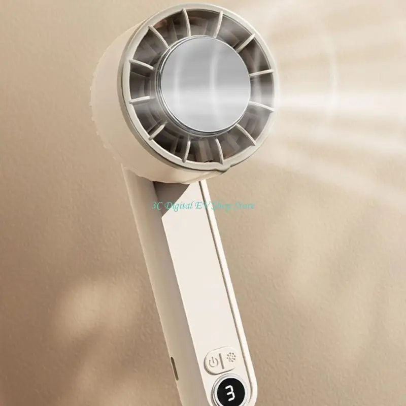 

E74D Складной вентилятор с батарейным питанием Небольшой складной вентилятор с 3-скоростным светодиодным дисплеем