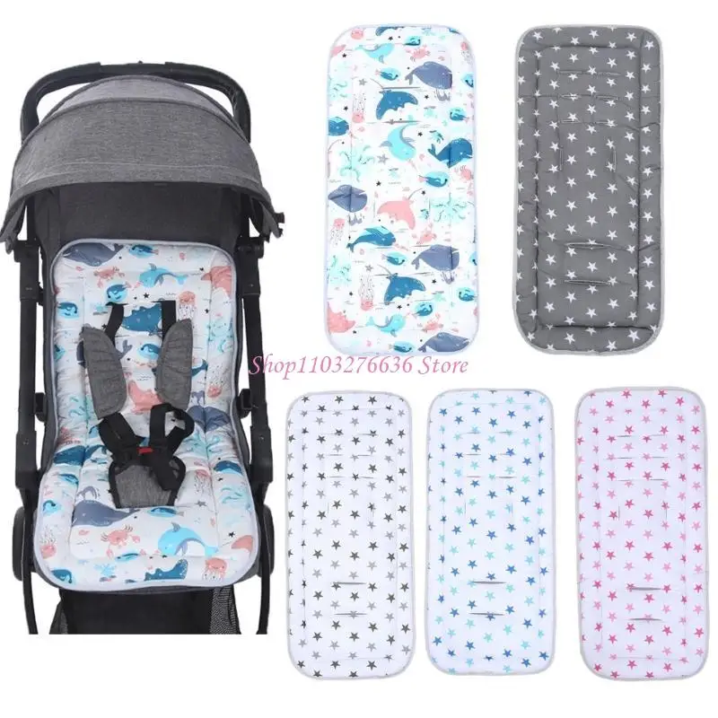 R6FD Baby Child Dining Chair Trolley Mat Star Cartoon Cushion Stroller Mat