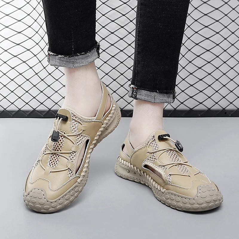 

Новинка 2024, летние дышащие сандалии больших размеров 38–46, удобный и легкий дизайн, пляжные, для отдыха, высокое качество, износостойкие