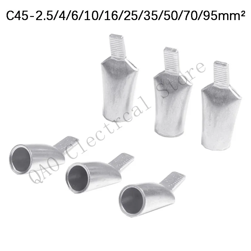 

C45 C45-2.5/4/6/10/16/25/35/50/70/95mm2 Copper Tin DZ47 Circuit Breaker plug Pin-Shaped Cable Wire Lug Insert Crimp Terminal