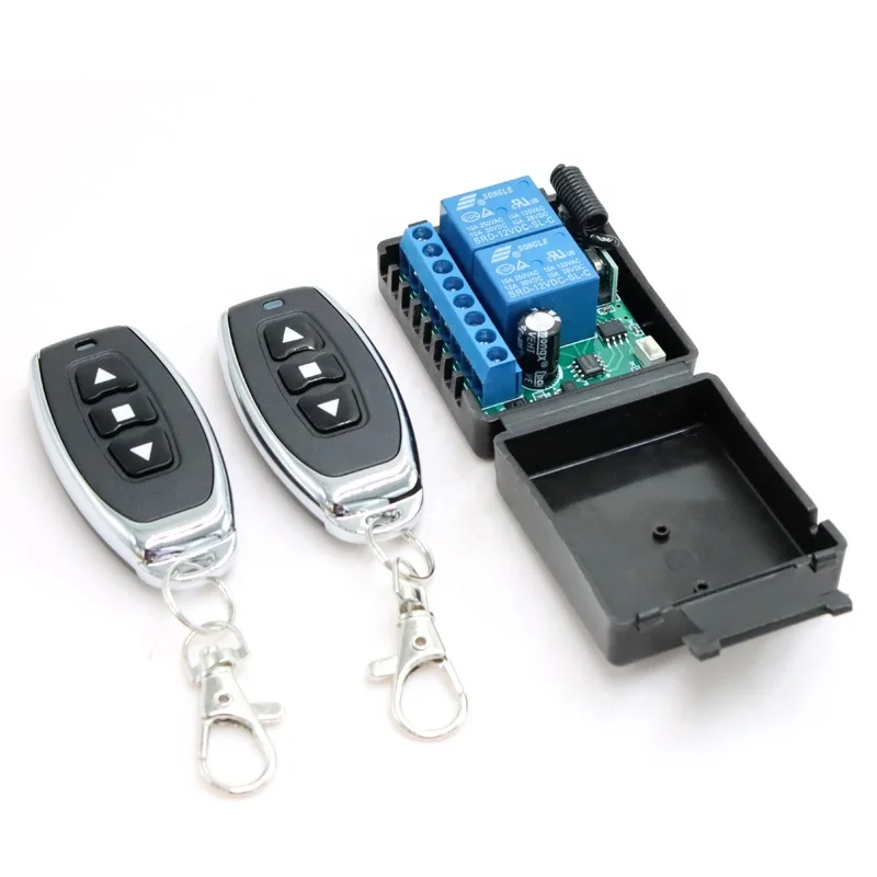 

433MHz/315MHz Wireless RF Receiver Relay Switch DC 12V 2-Channel Receiver Module with 1527 Learning Code for Smart Home System