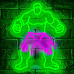 Hulk Neon Sign For Wall Decor Dimmable Led Lights Room Decoration Gym Bedroom Bar Gaming Zone USB Powered Wall Lamp Nice Gift