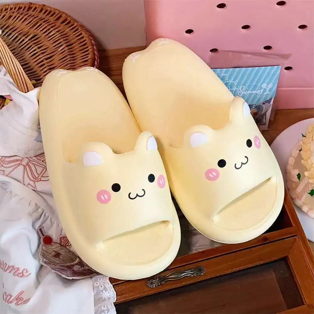 

Cute Cat Slippers Women Dopamine-style Women's Indoor Household Slippers Thick Soles For 2025 Summer Slippers