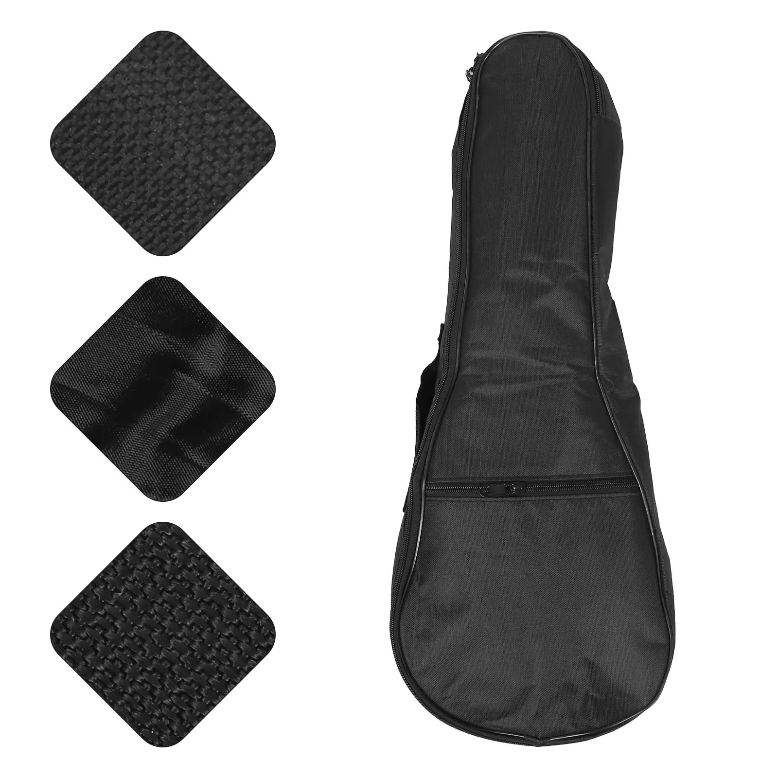 1Pcs Ukulele Bag Oxford Cloth Cotton Portable Lightweight Protective Case Outdoor Musical Instrument Pouch Black
