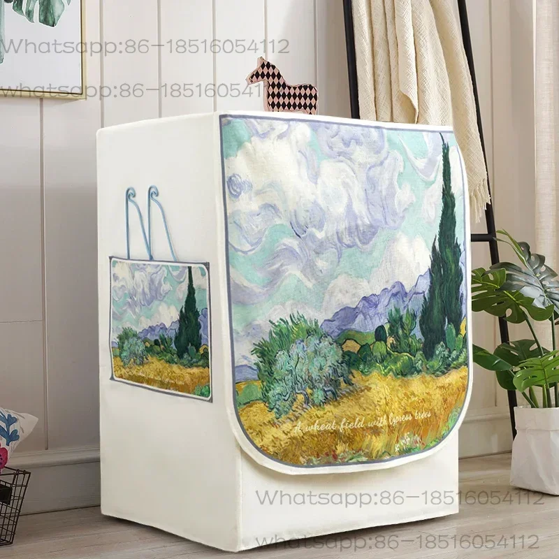 Drum Washing Machine Protector Waterproof Sunscreen Cover Cloth Thick Cotton and Linen New Arrivals