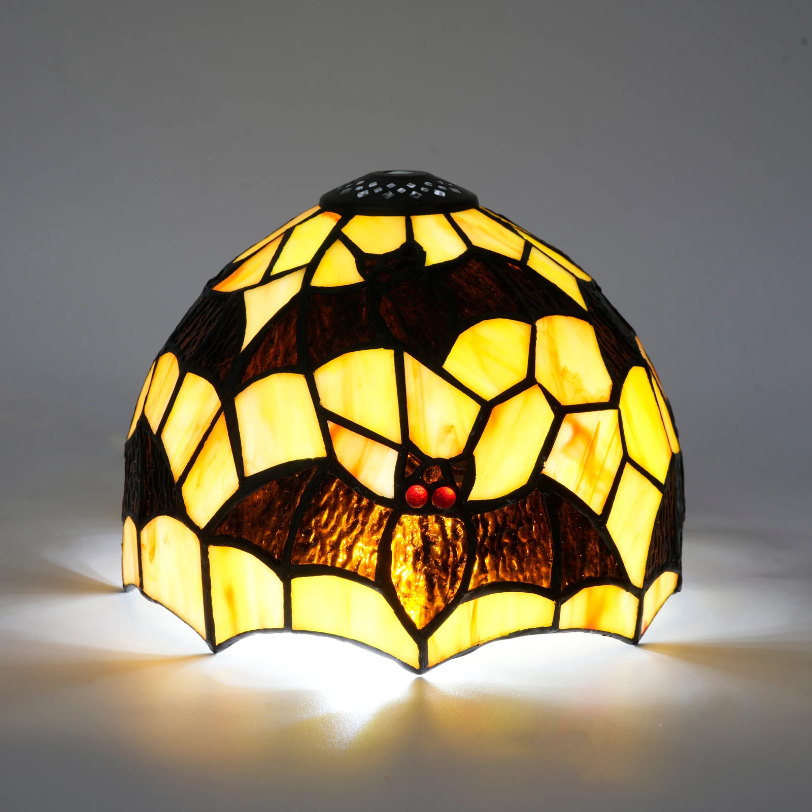 Small Black Bat Lampshade Replacement Only Stained Glass Style Lamp Shade 8 Inch Fit for Table Desk Lamp, Pendant Ceiling Light