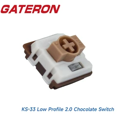 Gateron KS-33 Low Profile 2.0 Chocolate Switch Tactile 3 Pin RGB DIY Hot Swap Gaming Mechanical Keyboard Switches