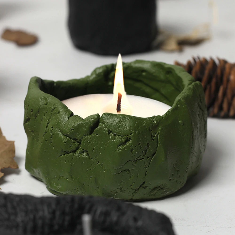 Cement basin Silicone Mold Pot decoration Flowerpot Concrete Candle Cup Silicone molds Retro style Candle Jar candle holder mold