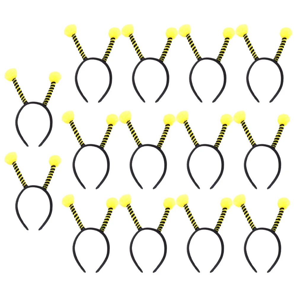 

14 Pcs Bee Antenna Headband Festival Accessories Party Headdress Hair Ring Decorations Headbands Hoops Cloth Holiday