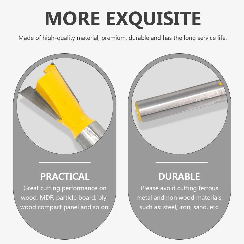 5pcs Dovetail Router Bits Set Carbide Alloy Trimmers Sharp Blades Corrosion Resistant Cutting Tools For Wood Mdf Plywood