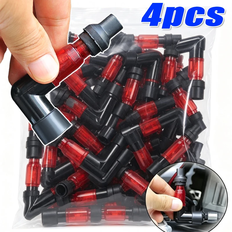 Motorcycle Ignition Spark Plug Caps Universal Ignition Elbow Shaped Spark Plug Caps Motorbike Tuning Accessories 1/2/4pcs