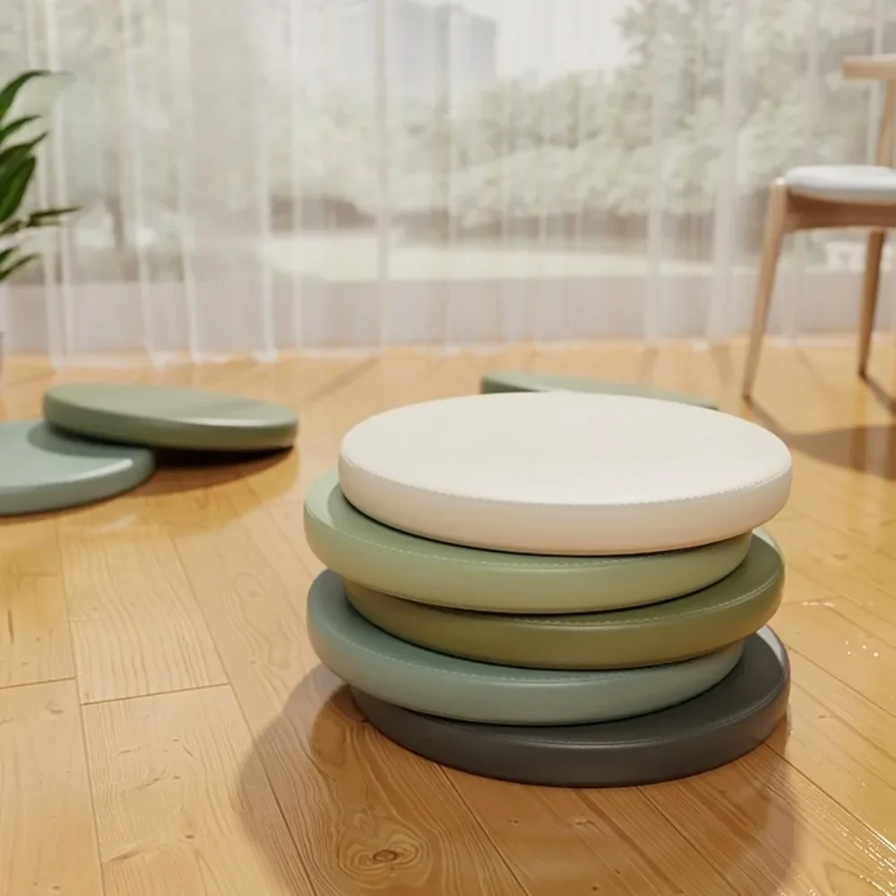 Round Tatami Cushion Non-slip Dining Chair Cushion Leather Cat-like Memory Cotton Futon