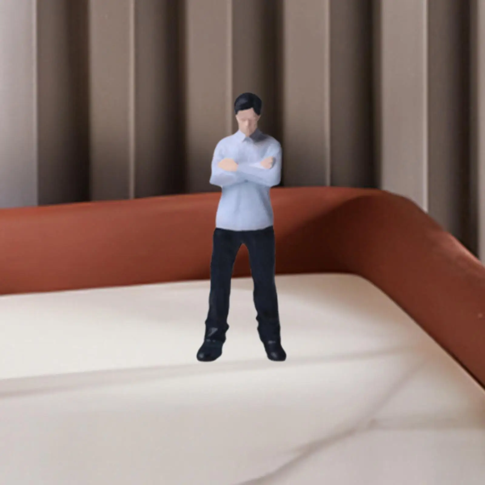 1/64 Schaal Diorama Figuren Mannen Model Legering Realistische Tiny Layout Miniatuur Beeldjes voor Verjaardagscadeautjes Poppenhuis Accessoires