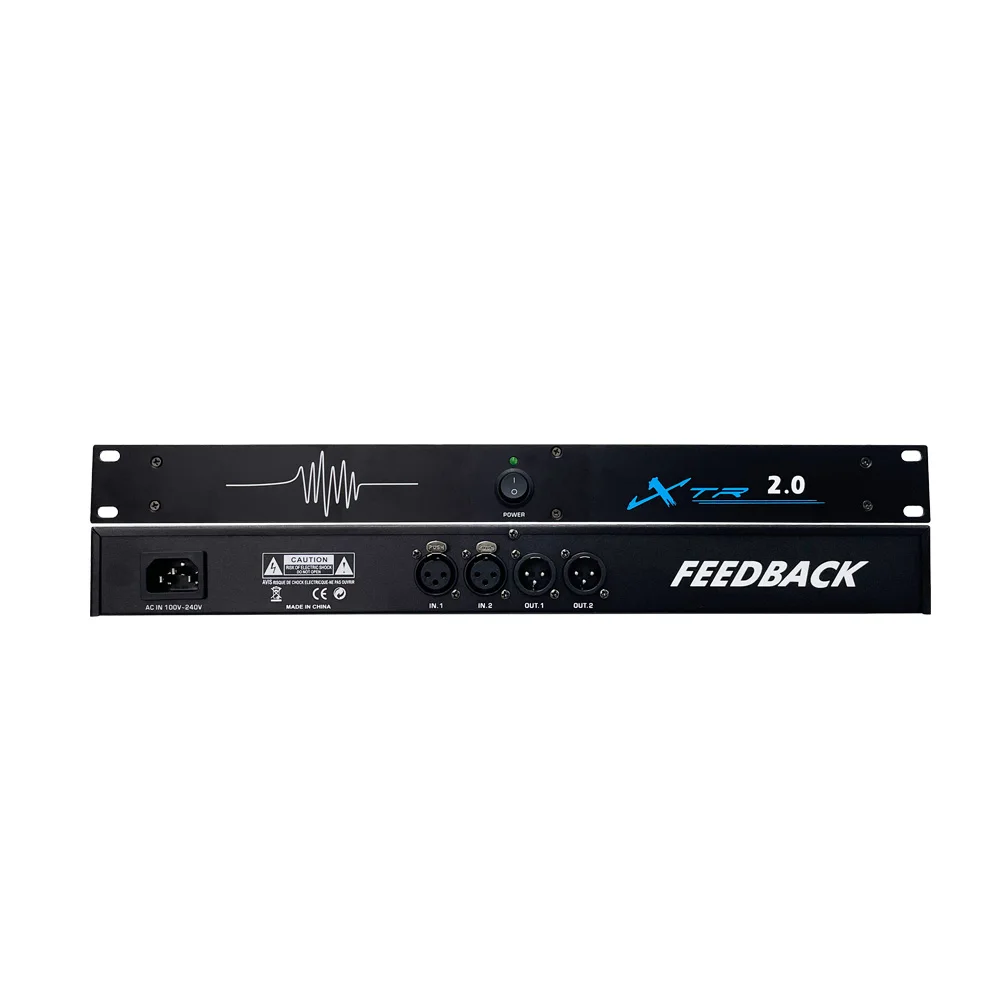 XTR2.0 Professional 2 Input 2 Output Anti Whistling Sound Processor for Microphone Feedback Suppression Limited Time Offer