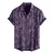 3D Digital Printed Men's Short Sleeved Shirt - Retro Flower Pattern