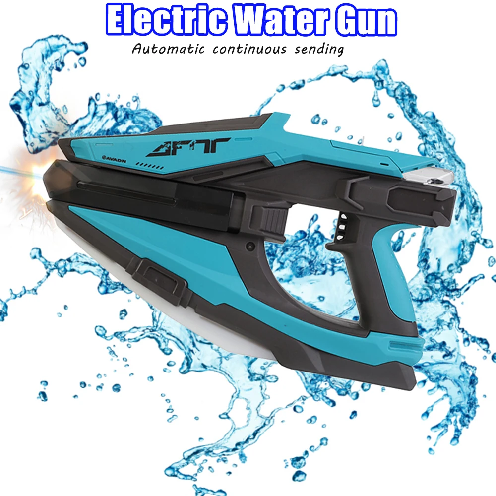 Kids Adults Electric Water Gun Led Light Automatic Portable Summer Beach Outdoor Battle Spray Toy Game Gun For Fun Play Time