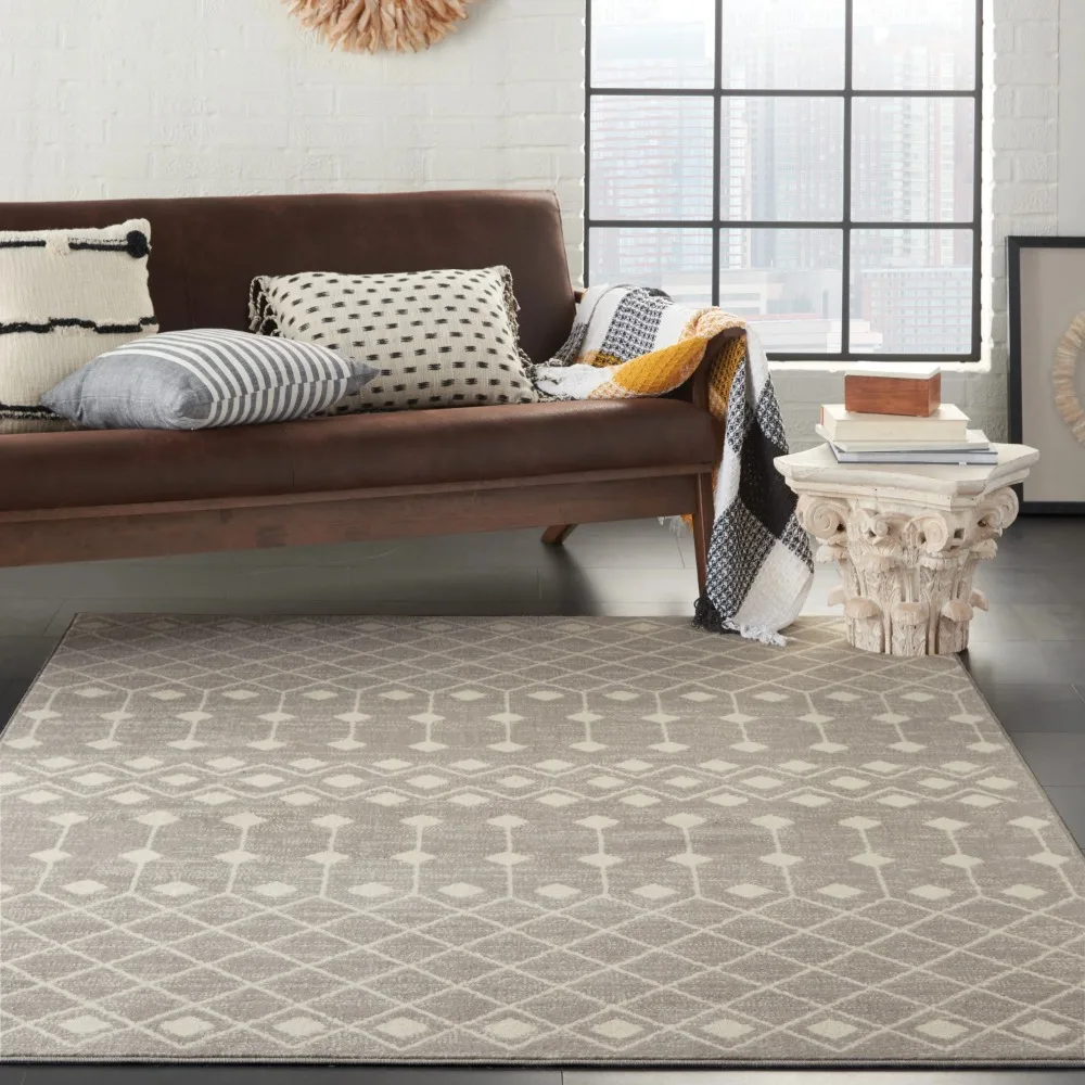 

Grafix Moroccan Grey 6' x 9' Area Rug, (6x9)